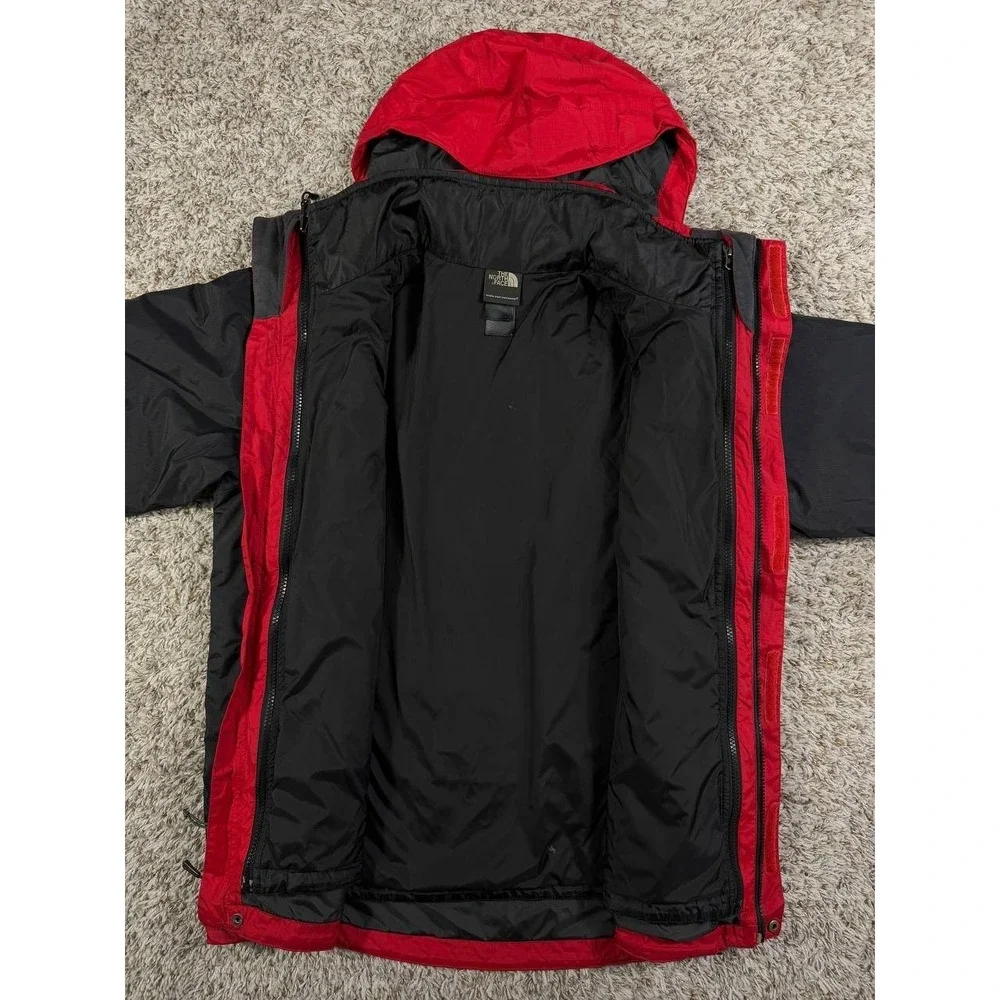 The North Face Color Block 3 in 1 HyVent Black Red Jacket Men's Small